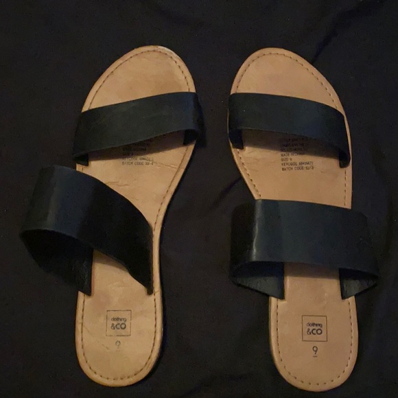 Shoes | Kmart Brown And Black Two Banded Sandals | Poshmark